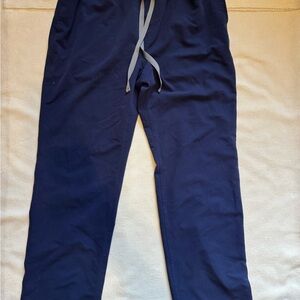 Figs Men's Deep Blue Joggers with Gray Drawstring